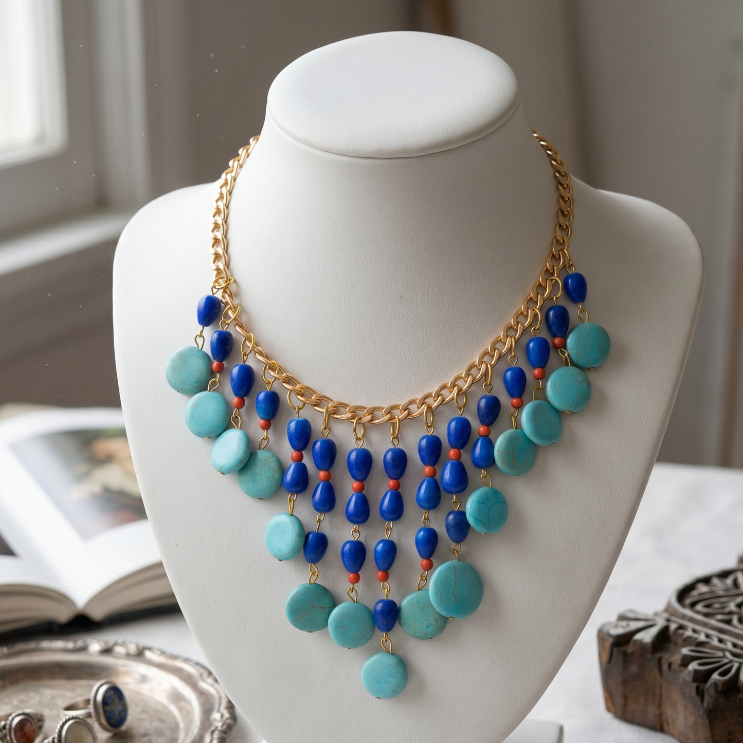 Blue Stones Choker