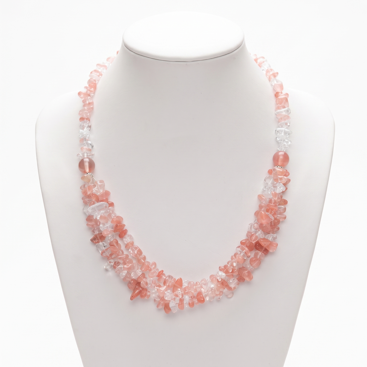 Strawberry Quartz Stones Necklace