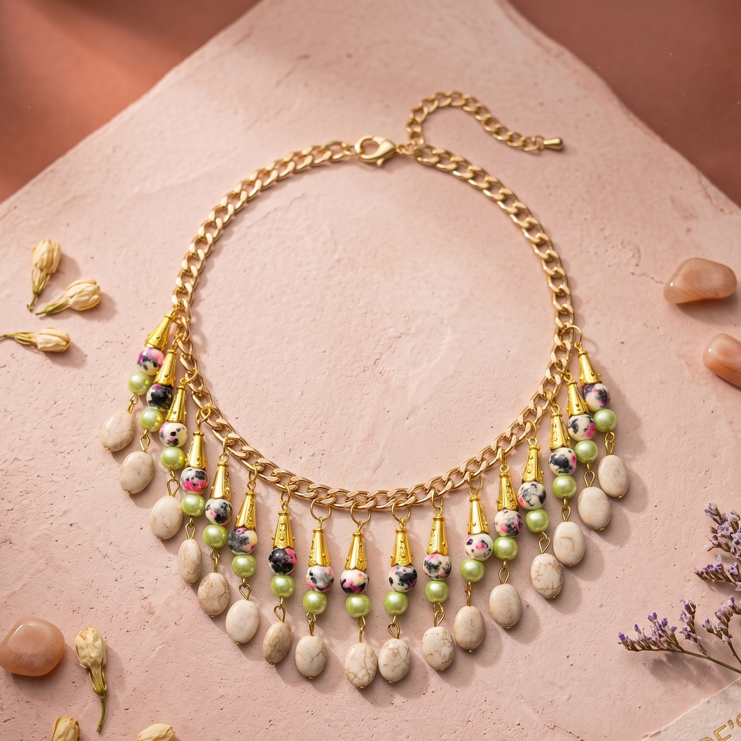 White Stones Choker