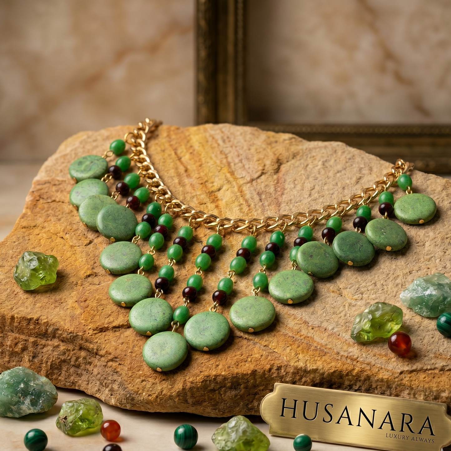Green Stones Choker
