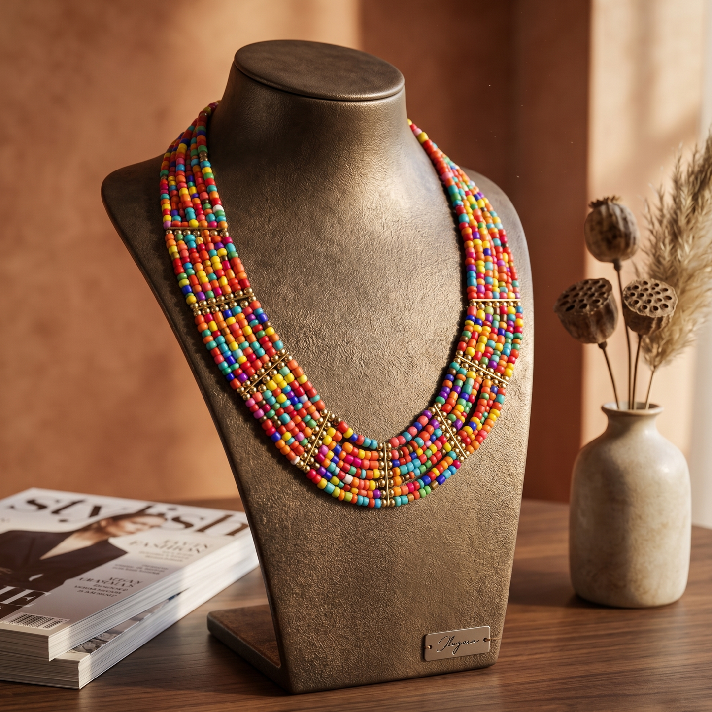 Multi Colored Beads Neckwear