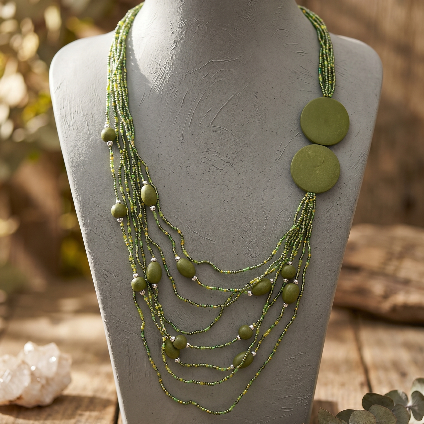 Green Wood Maala