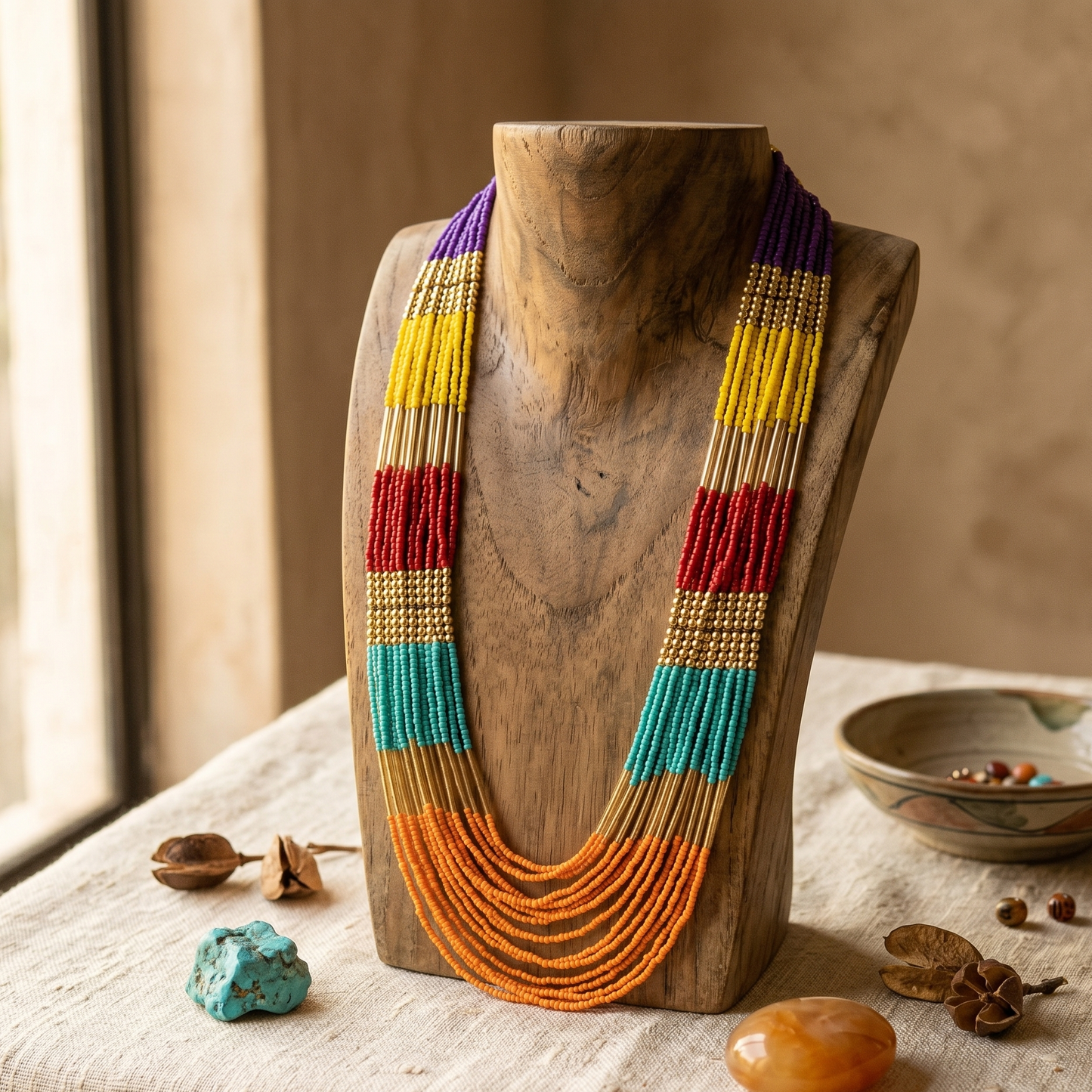 Multi Colored Beads Maala