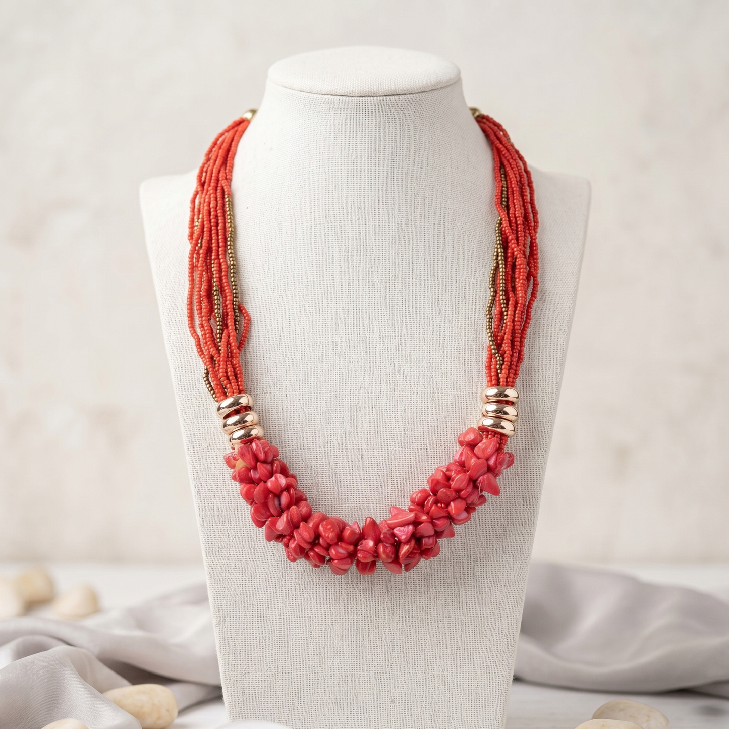 Red Stones Maala