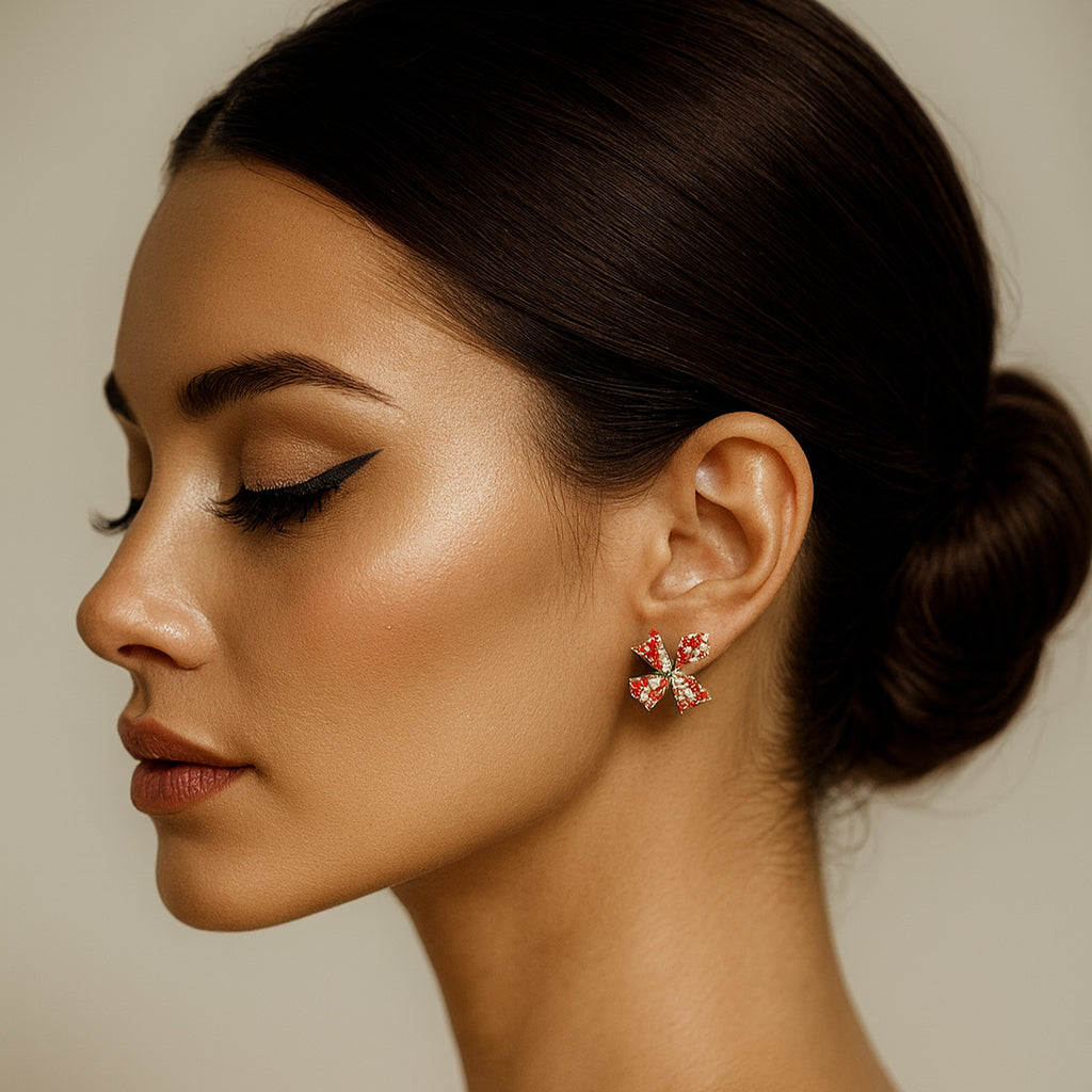 Crystal Bow Earrings