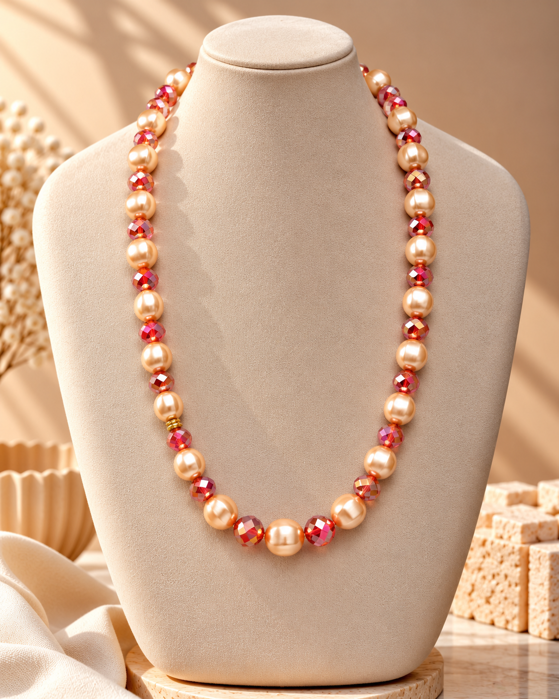 Pink N Crystals Maala