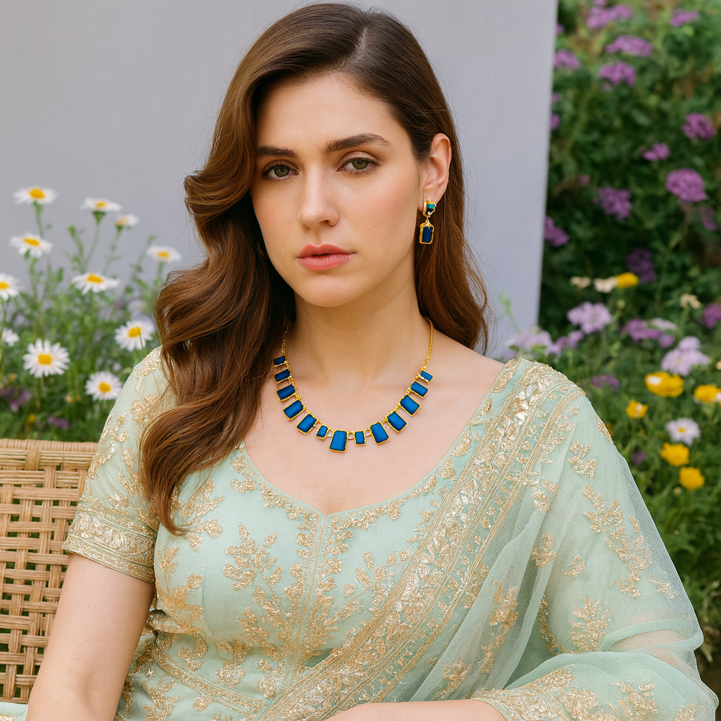 Blue Necklace Set