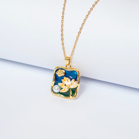 Blue n Gold Pendant