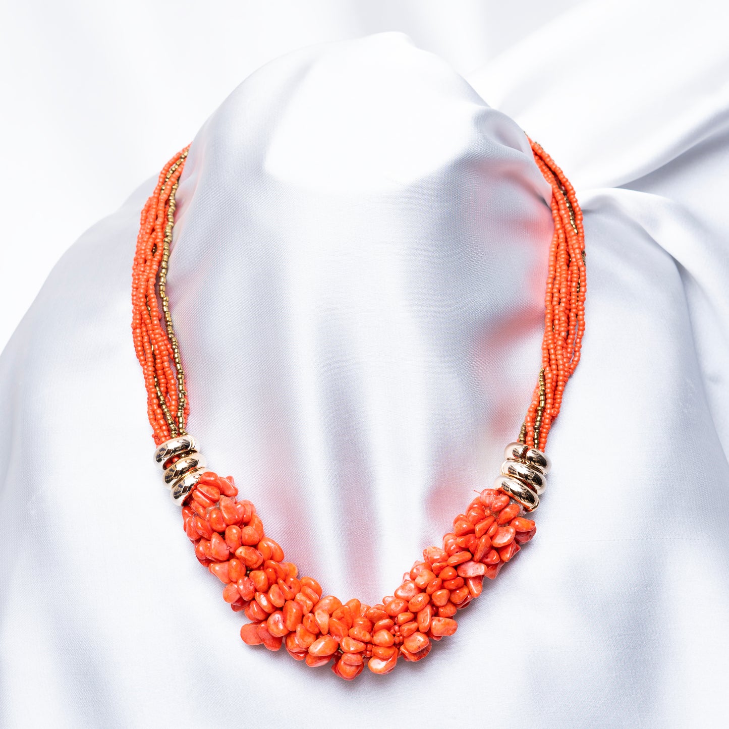 Orange Stones Maala