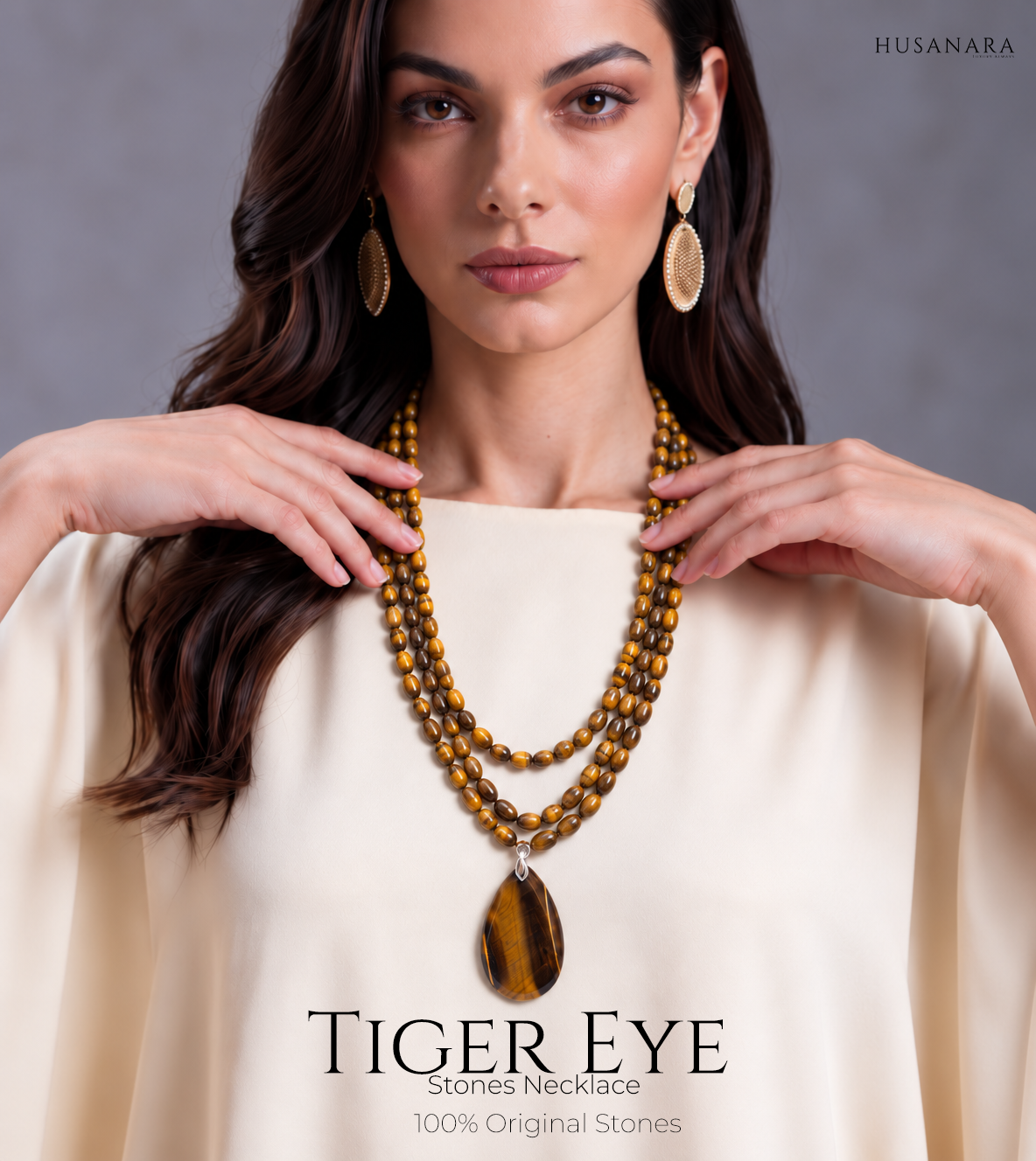 Tiger Eye Stones Necklace