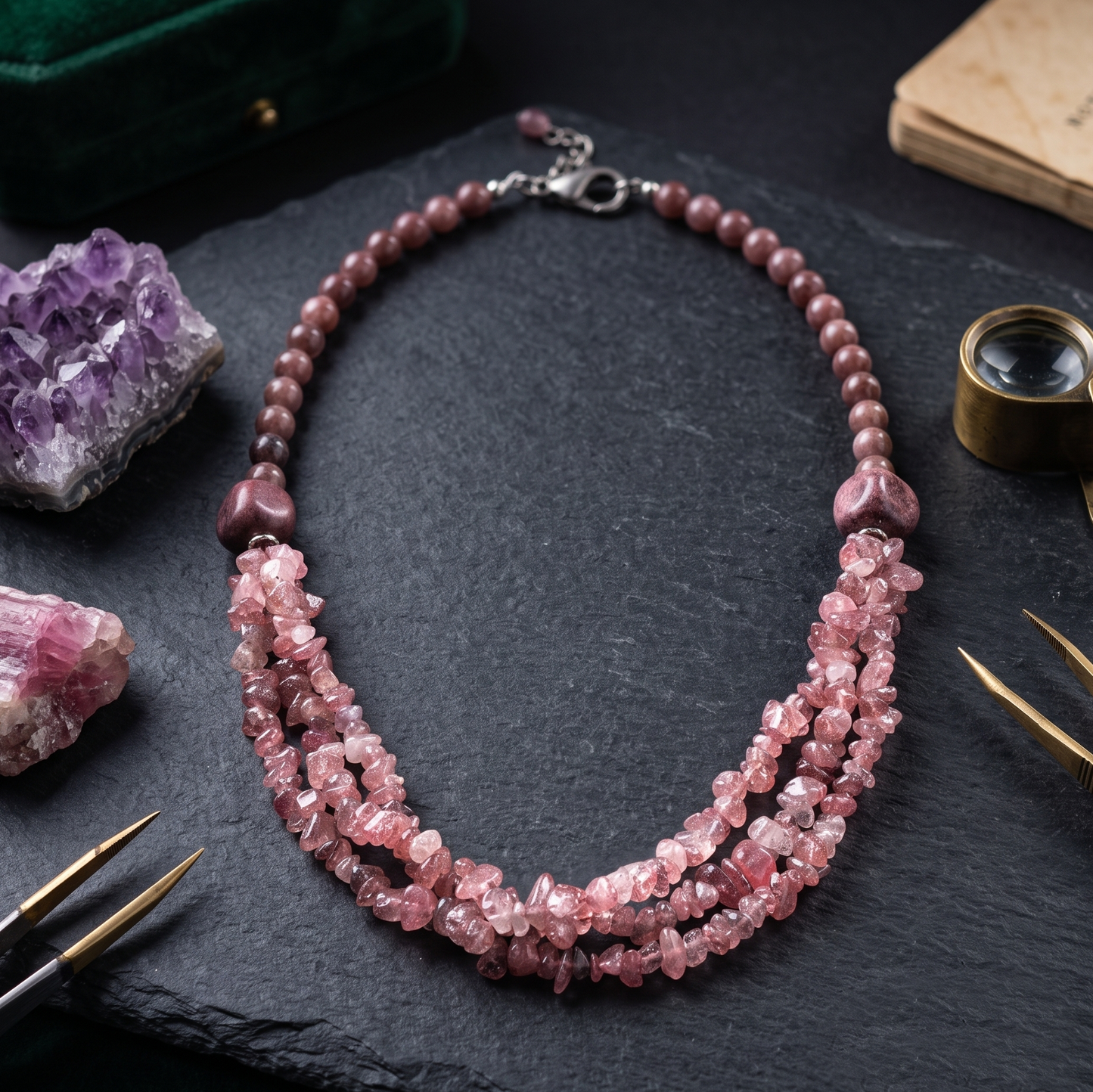 Peach Quartz Maala