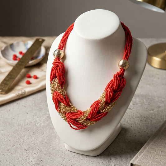 Red n Golden Maala