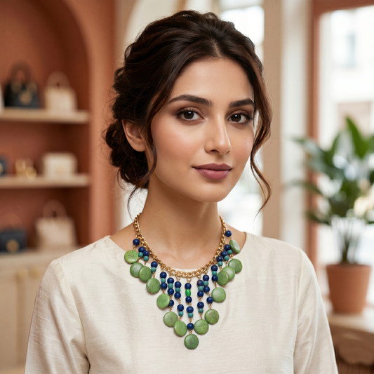 Green n Blue Chokar Maala