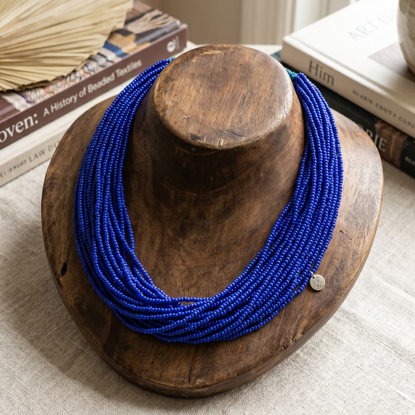 Blue Beaded Maala