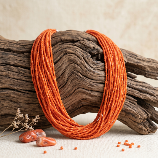 Orange Beads Maala
