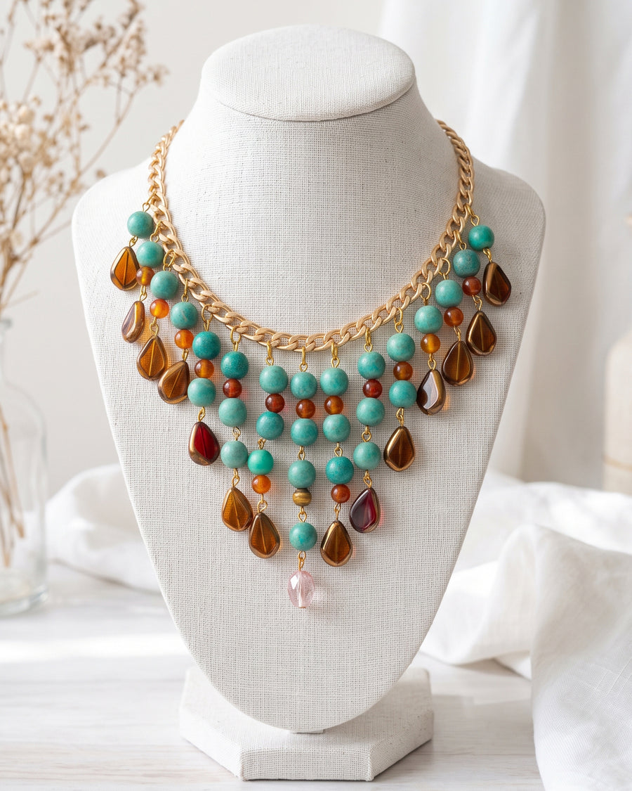 Blue Gemstones Choker