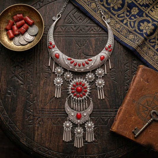 Silver n Red Neckwear