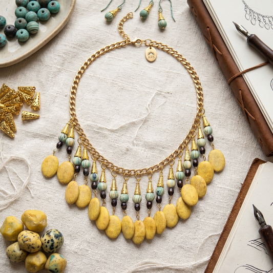 Yellow Gemstones Choker