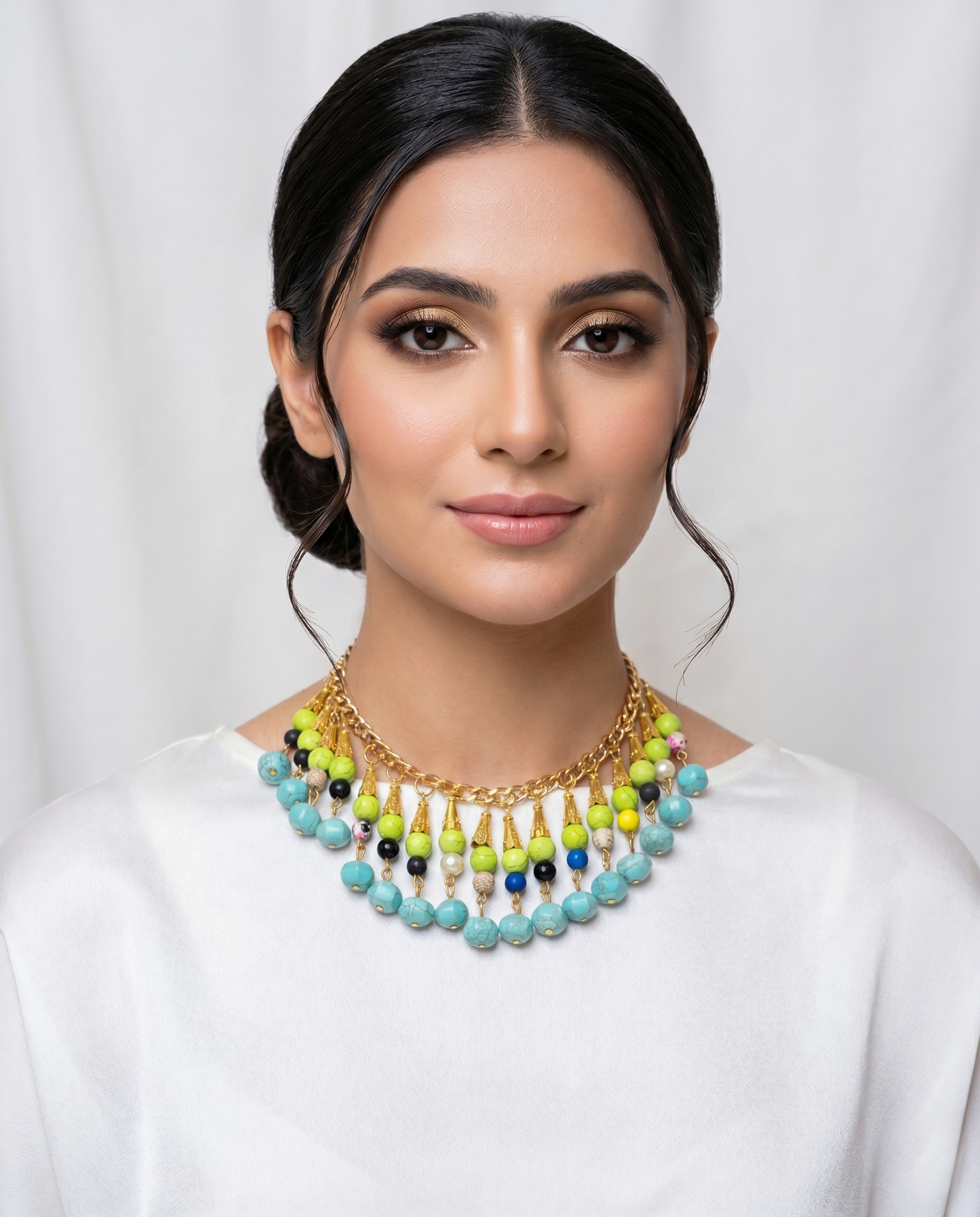 Multi Colores Stones Chokar Maala