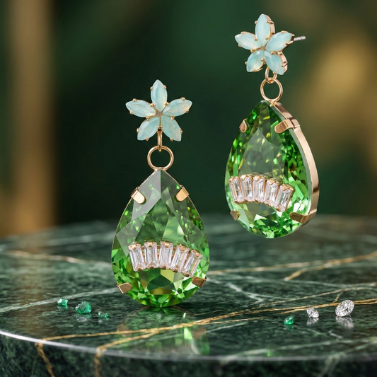Green Crystals Maala