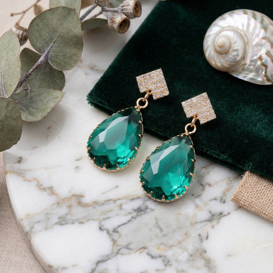 Emerald Green Earrings