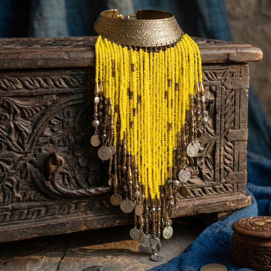 Yellow Beads Maala