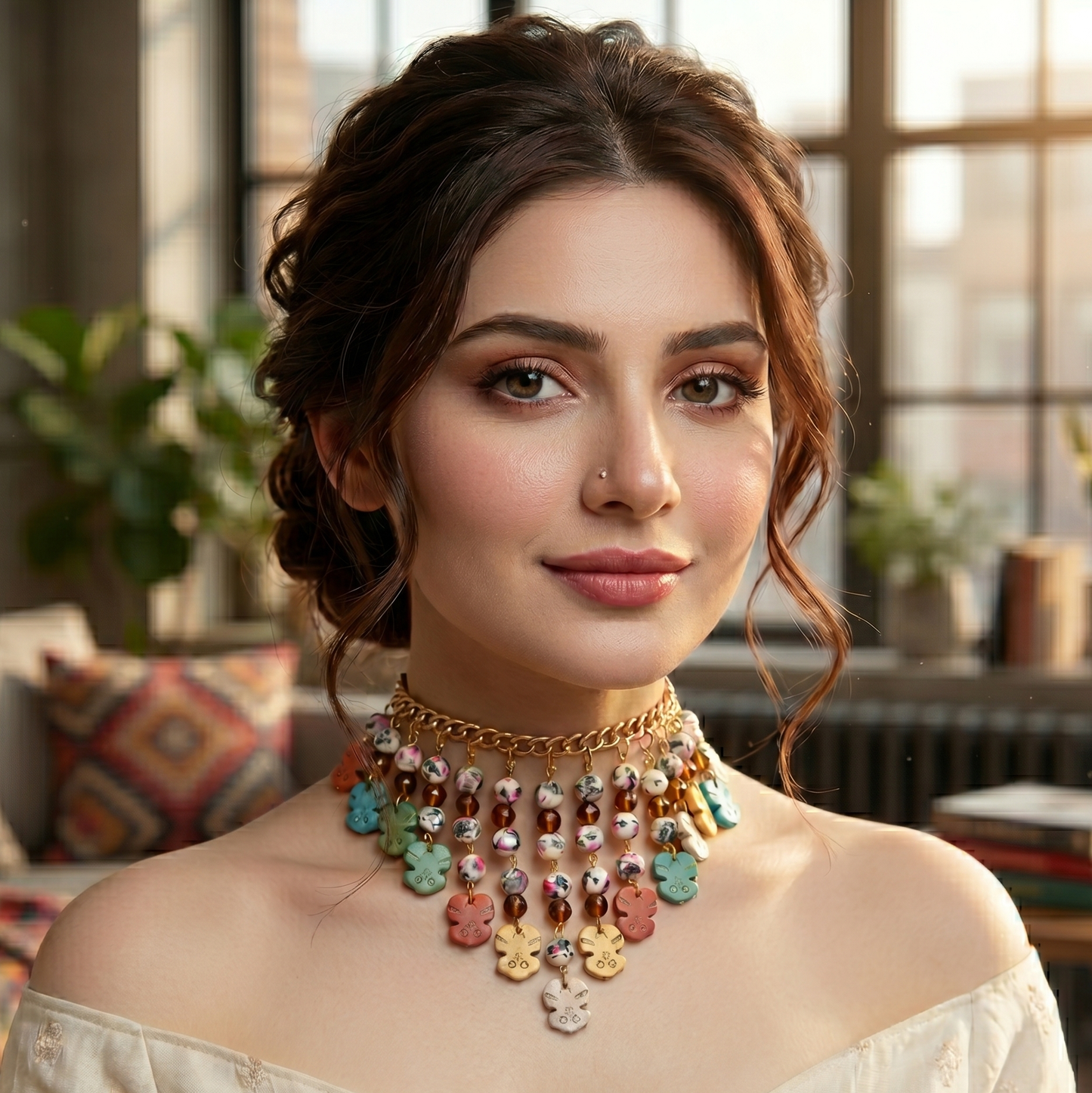 Multi Colored Stones Maala