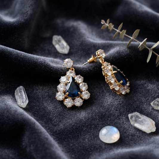 Blue Crystal Earring