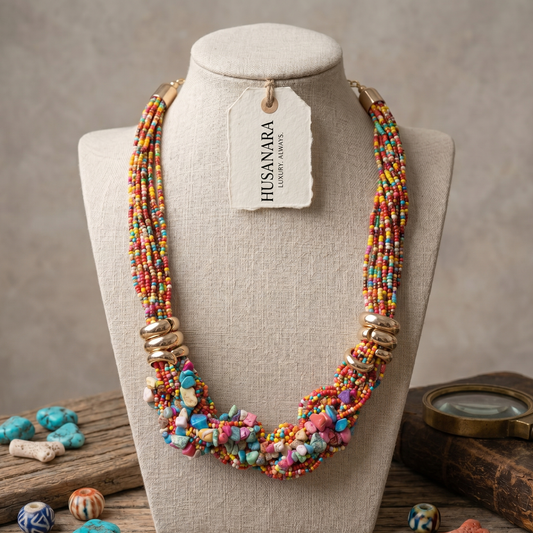 Multi Colorede Stones Maala