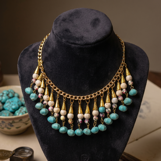 Blue n Stones Choker