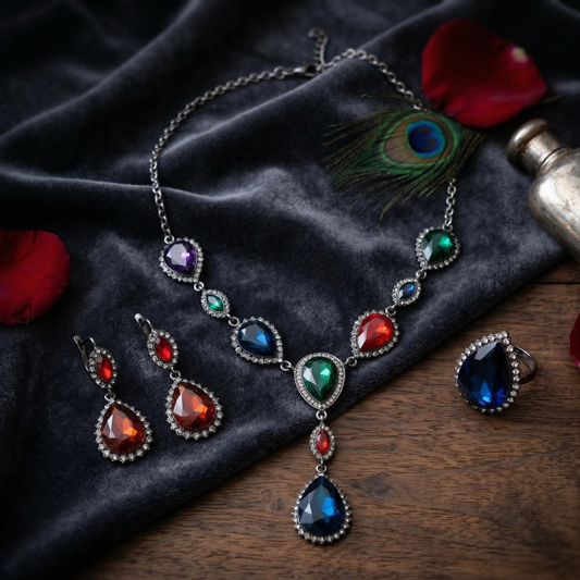 Multi Colored Necklace Set