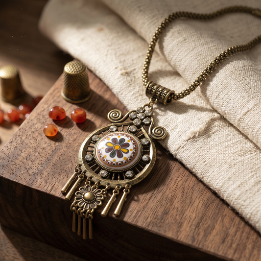 Golden Pendant Maala