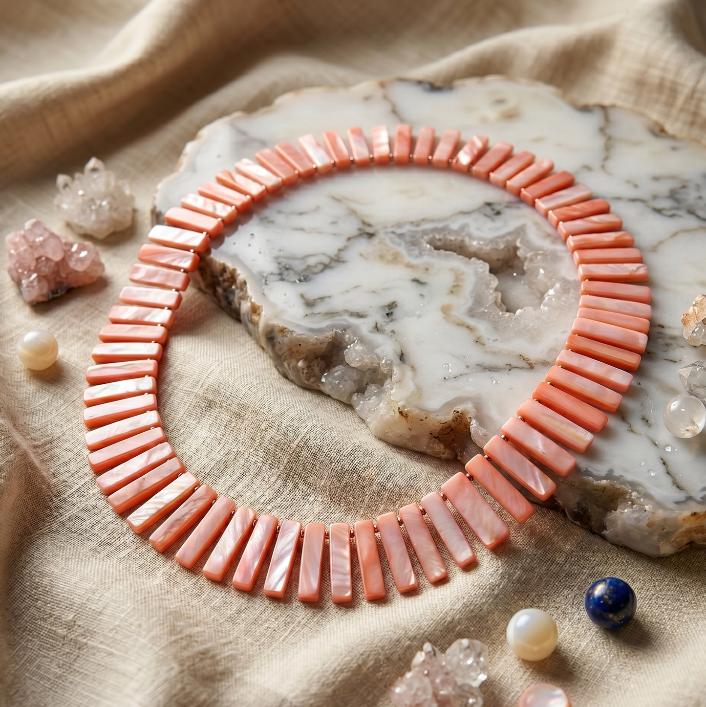 Pink Gemstones Necklace