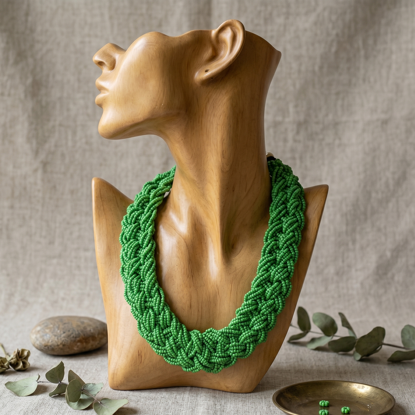 Green Beads Neckwear