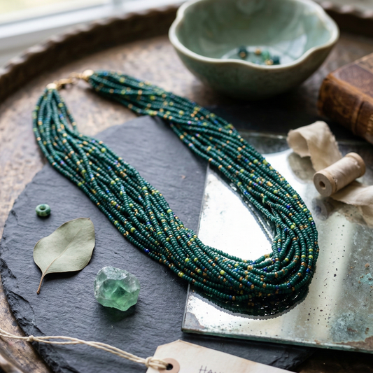 Green Beads Maala