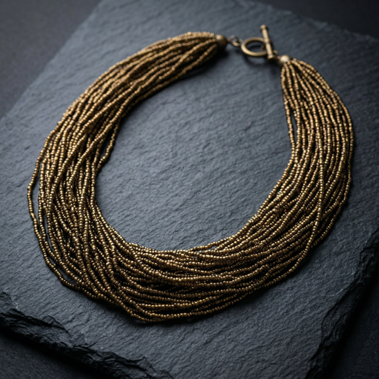 Golden Beaded Maala