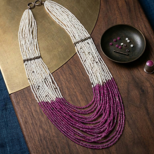 White n Purple Maala