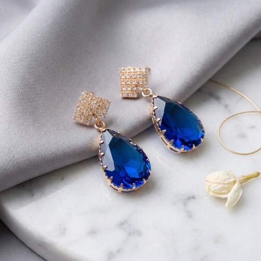 Transparent Blue Earrings