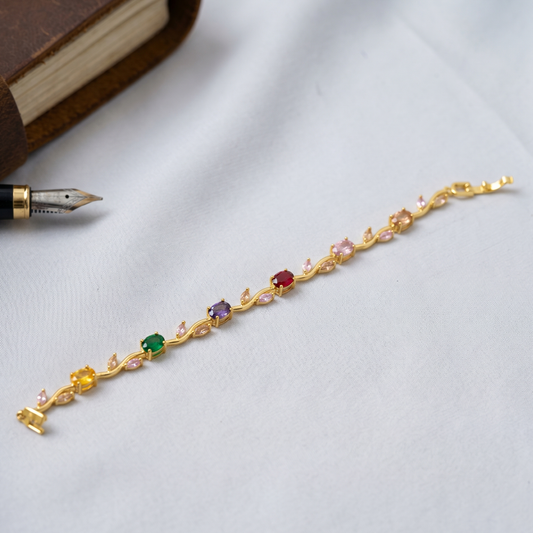 Multi Colored Leaves bracelet