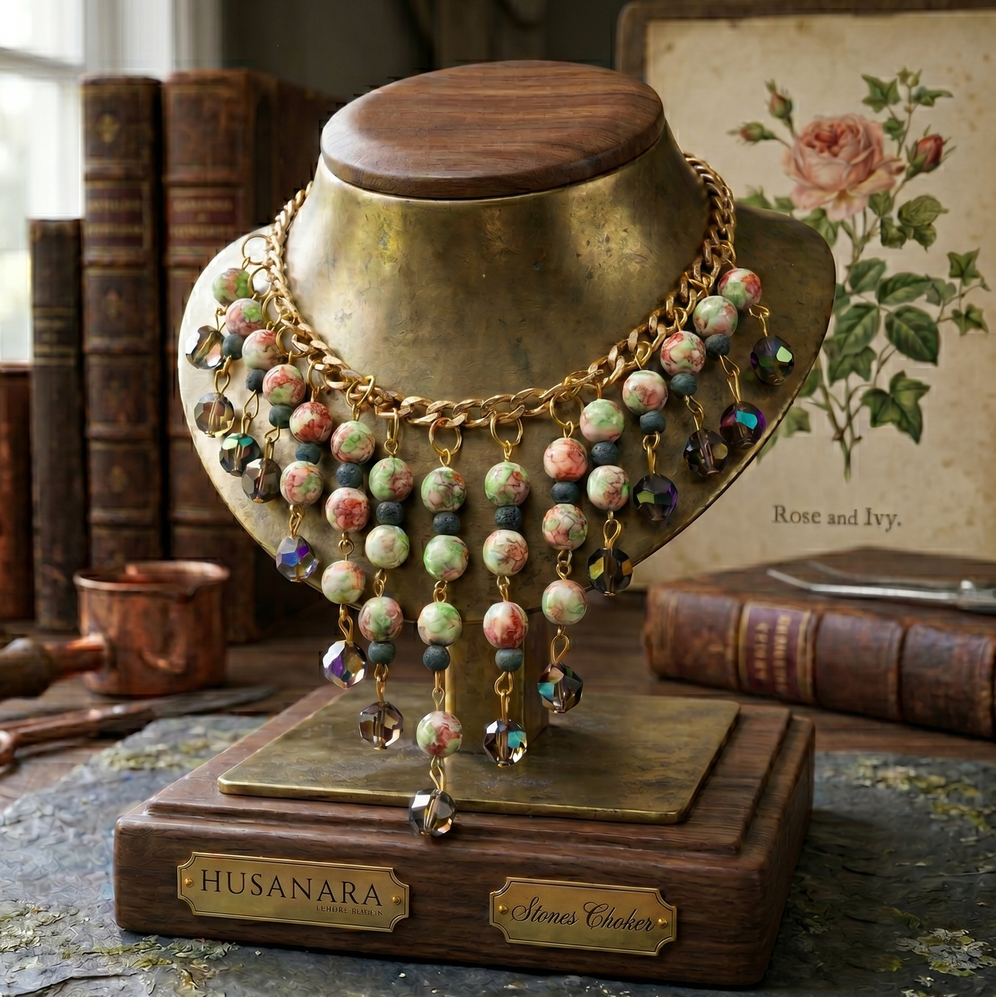 Multi Colored Stones Choker
