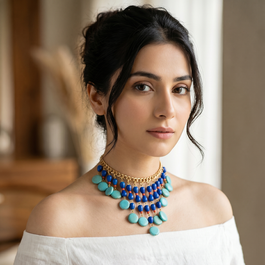 Blue Stones Choker
