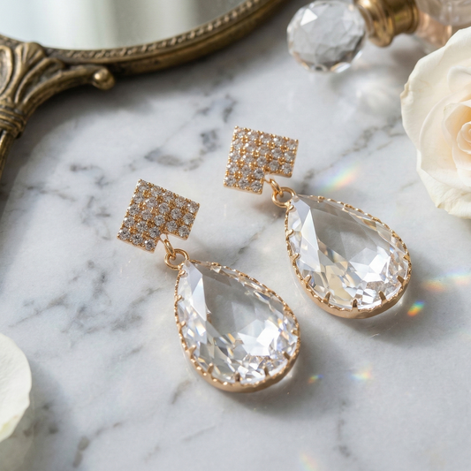 Transparent Crystal Earrings