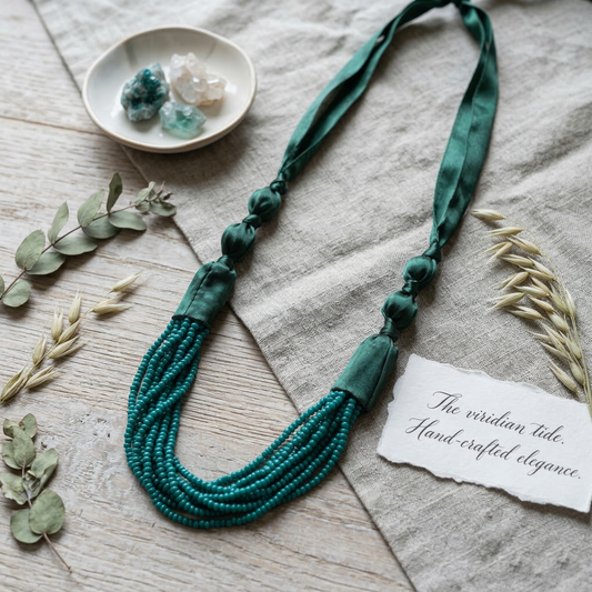 Green Beaded Maala