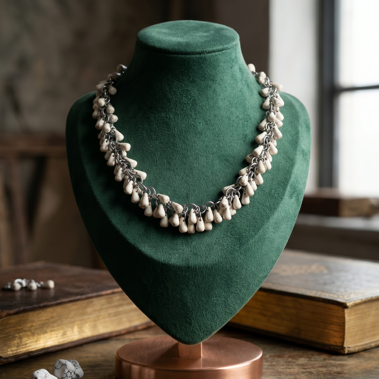White Stones Choker