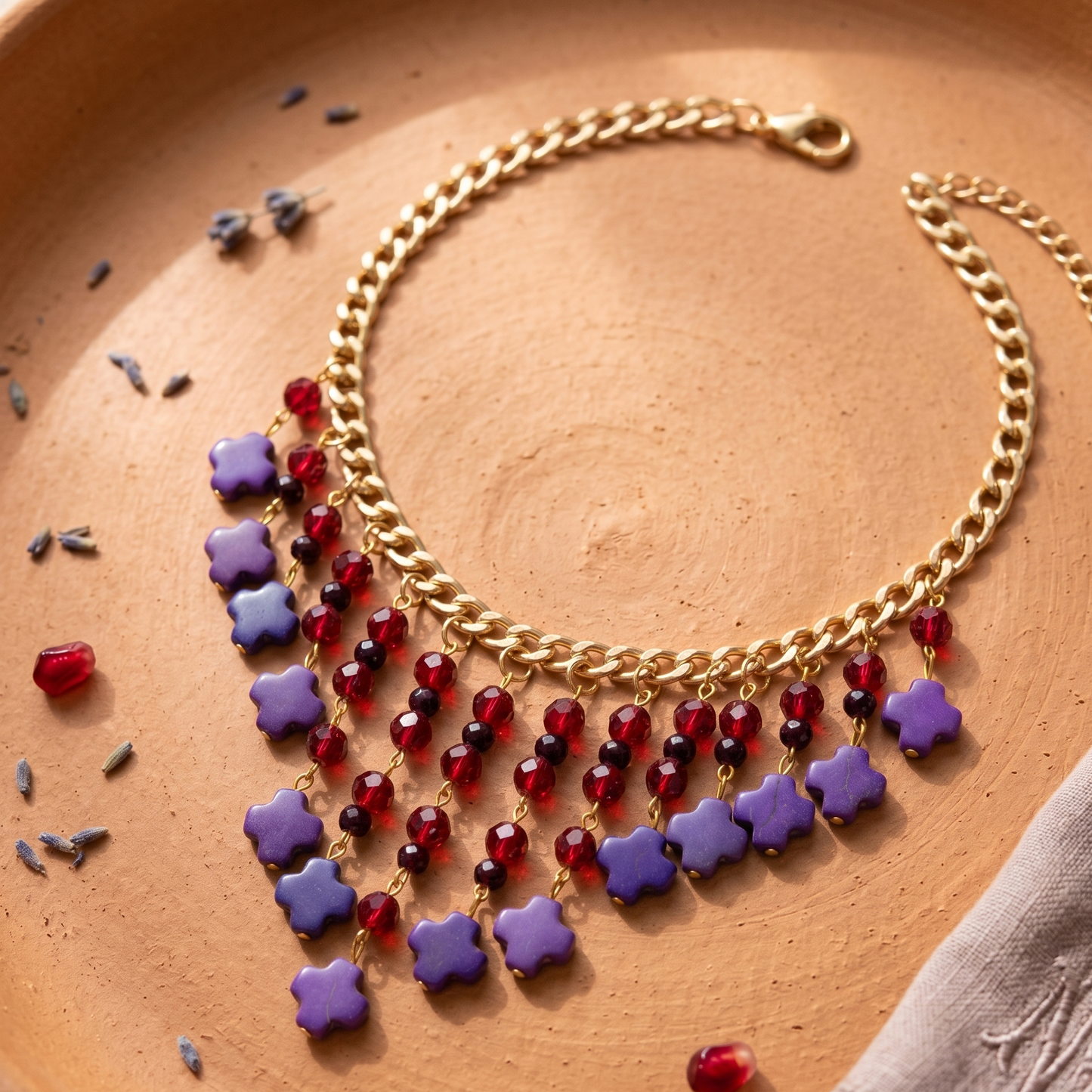Purple Stones Choker