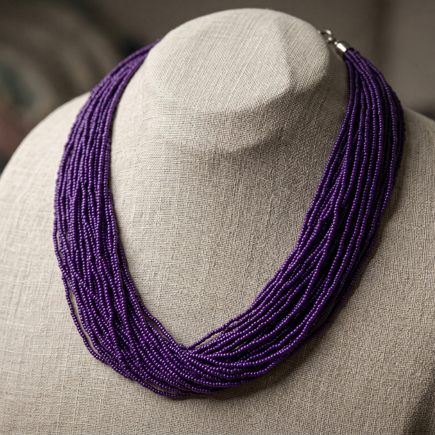 Dark Purple Beads Neckwear
