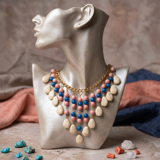 Multi Colored Stones Choker
