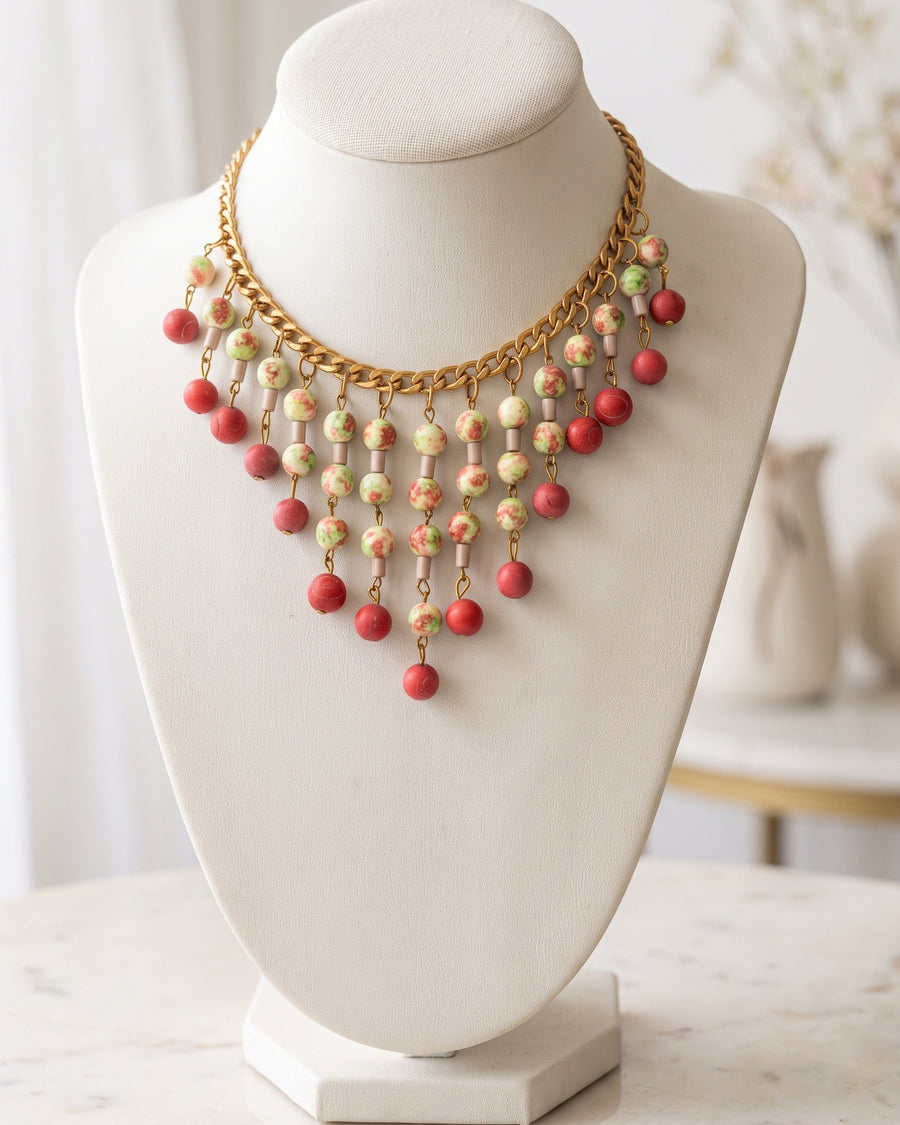 Red n Colors Gemstone Vintage Choker