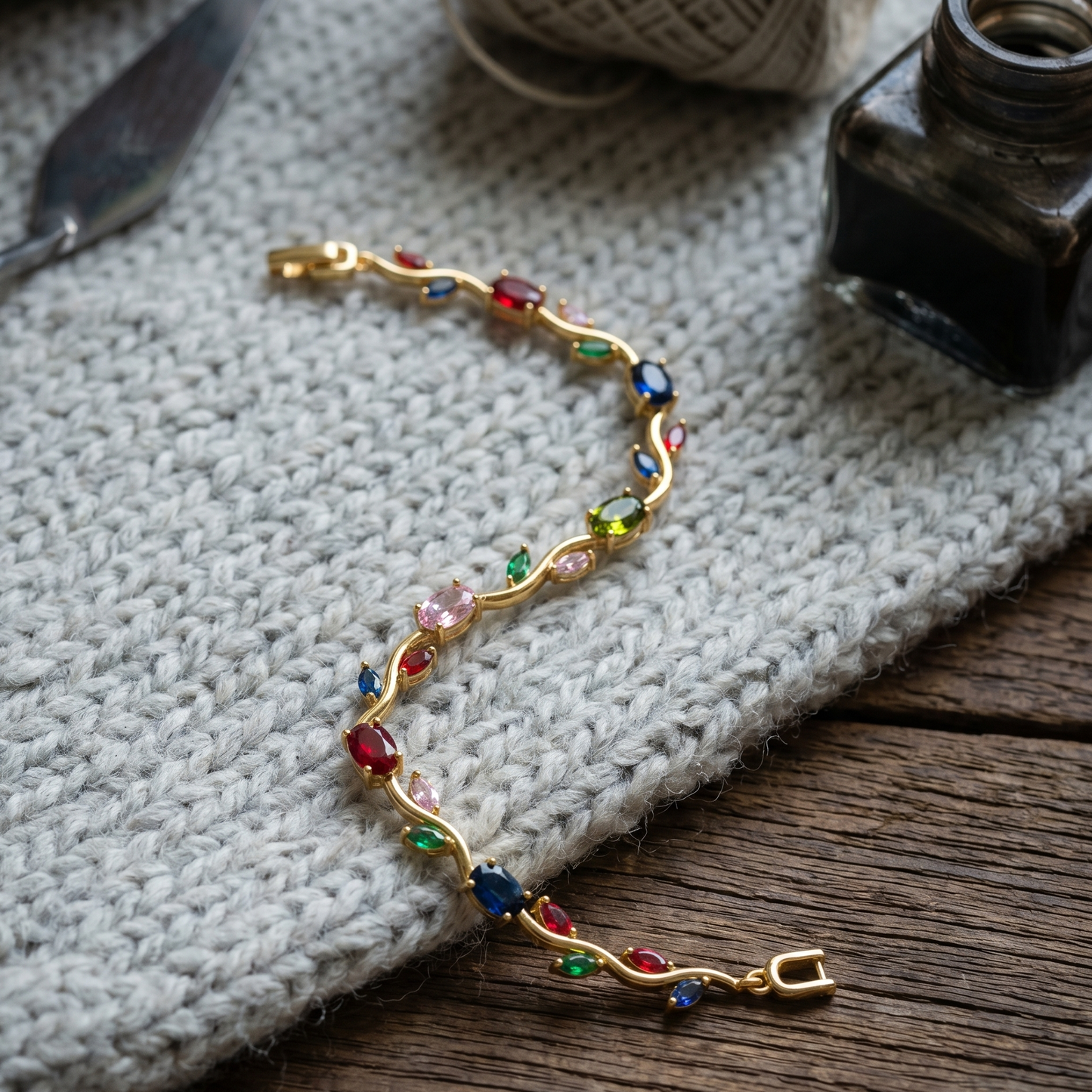 Multi Colored Leaves Bracelet