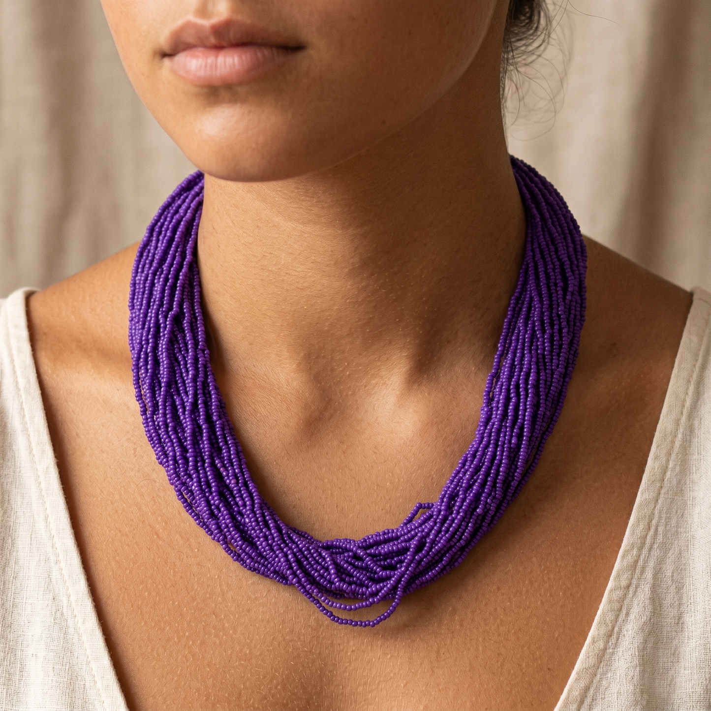 Purple Maala Set (Earrings Included)